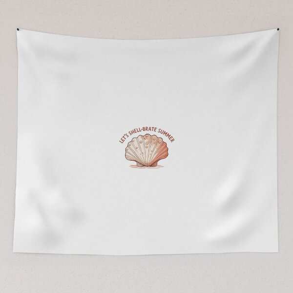 Item preview, Shell design with a fun phrase – Let’s Shell-brate Summer – Summer design designed and sold by StormArte.