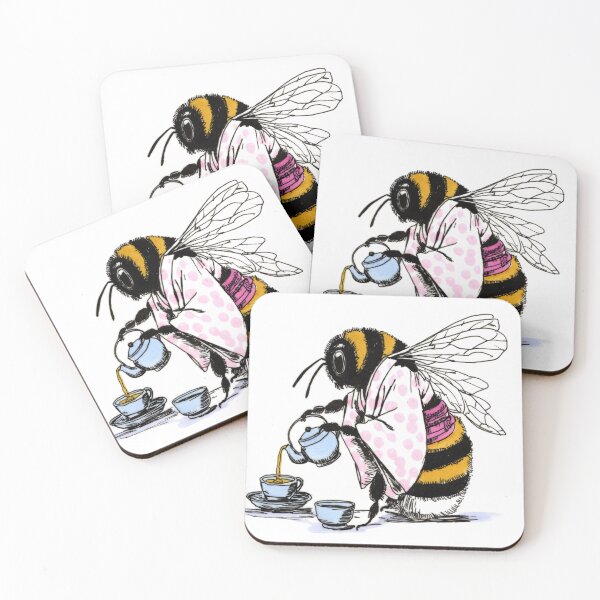 Item preview, Pink Kimono Bee designed and sold by Scribbles & Doodles by Jinx.