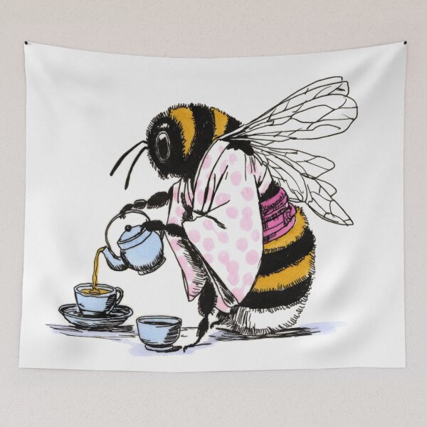 Item preview, Pink Kimono Bee designed and sold by Scribbles & Doodles by Jinx.