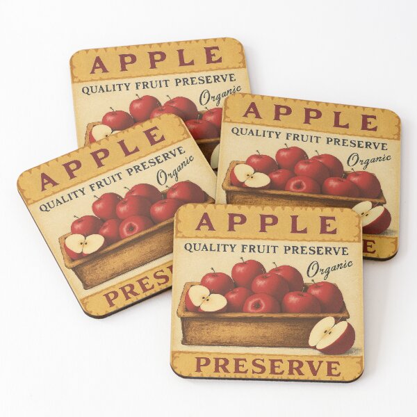 Item preview, Retro Apple Fruit Sticker Label designed and sold by Wordsmith-Wear.