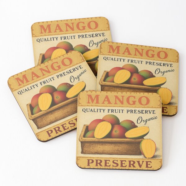 Item preview, Retro Mango Fruit Sticker Label designed and sold by Wordsmith-Wear.
