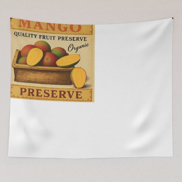Item preview, Retro Mango Fruit Sticker Label designed and sold by Wordsmith-Wear.