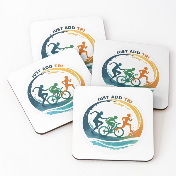 Item preview, "Just Add TRI" – Minimalist & Powerful Triathlon Motivation Sticker designed and sold by Triathlongram.