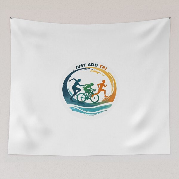 Item preview, "Just Add TRI" – Minimalist & Powerful Triathlon Motivation Sticker designed and sold by Triathlongram.