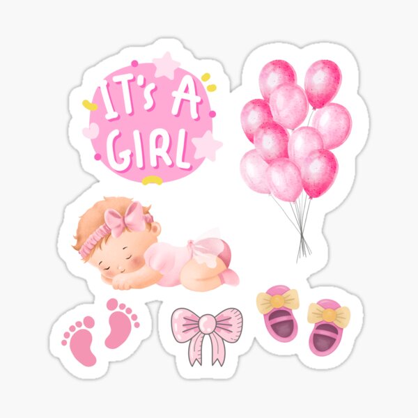 Aperçu de l'œuvre Ensemble d'autocollants mignons pour bébé fille créée et vendue par yusranaseer.