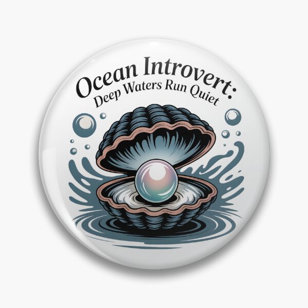 Item preview, Ocean Introvert Deep Waters Run Quiet - Pearl Shell Art Design designed and sold by AnnDesignStudio.