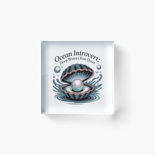 Item preview, Ocean Introvert Deep Waters Run Quiet - Pearl Shell Art Design designed and sold by AnnDesignStudio.