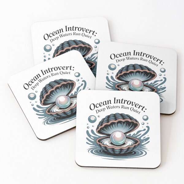 Item preview, Ocean Introvert Deep Waters Run Quiet - Pearl Shell Art Design designed and sold by AnnDesignStudio.