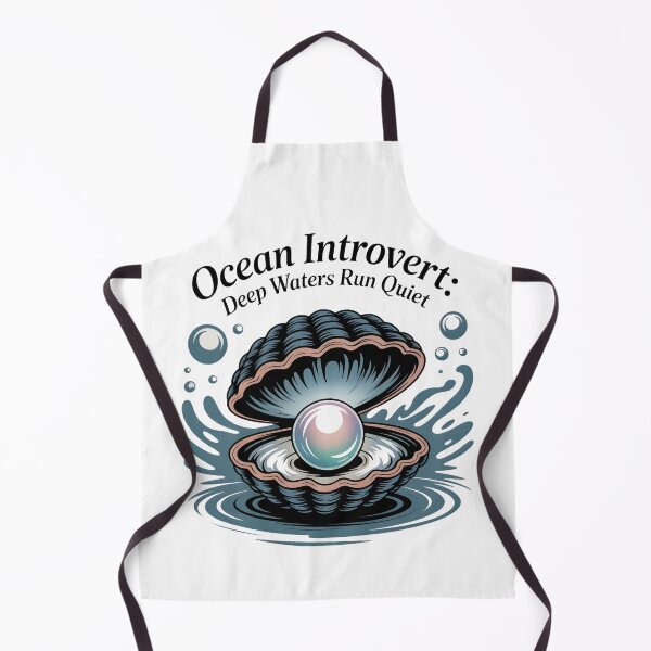 Item preview, Ocean Introvert Deep Waters Run Quiet - Pearl Shell Art Design designed and sold by AnnDesignStudio.