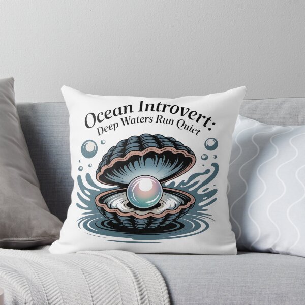 Item preview, Ocean Introvert Deep Waters Run Quiet - Pearl Shell Art Design designed and sold by AnnDesignStudio.