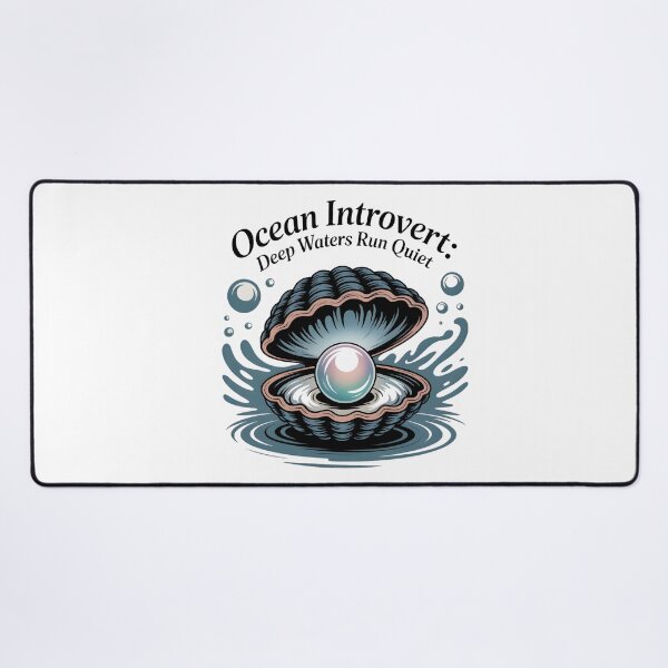 Item preview, Ocean Introvert Deep Waters Run Quiet - Pearl Shell Art Design designed and sold by AnnDesignStudio.