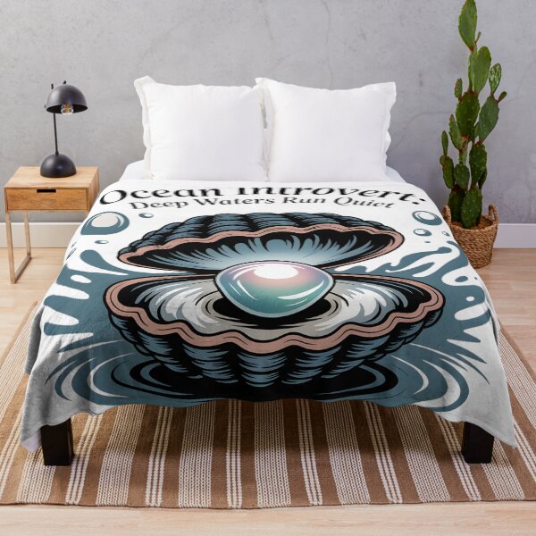 Item preview, Ocean Introvert Deep Waters Run Quiet - Pearl Shell Art Design designed and sold by AnnDesignStudio.