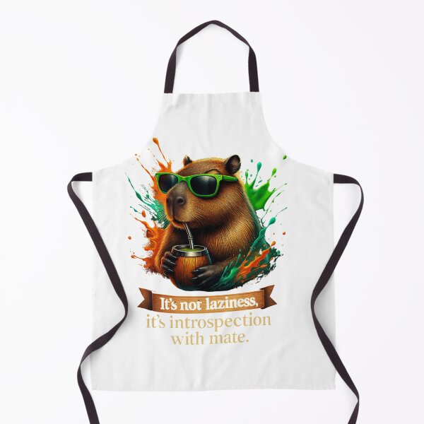 Item preview, Capybara with Mate – It’s Not Laziness, It’s Introspection designed and sold by JenniferCreaArte .
