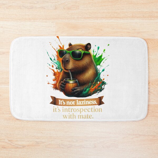 Item preview, Capybara with Mate – It’s Not Laziness, It’s Introspection designed and sold by JenniferCreaArte .