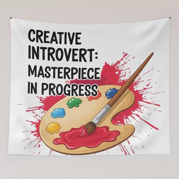 Item preview, Creative Introvert Masterpiece In Progress - Artist Paint Palette Art designed and sold by AnnDesignStudio.
