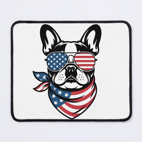 Item preview, Patriotic Bulldog – USA Flag Glasses & Bandana 4th of July Dog designed and sold by The Real Life Symphony.
