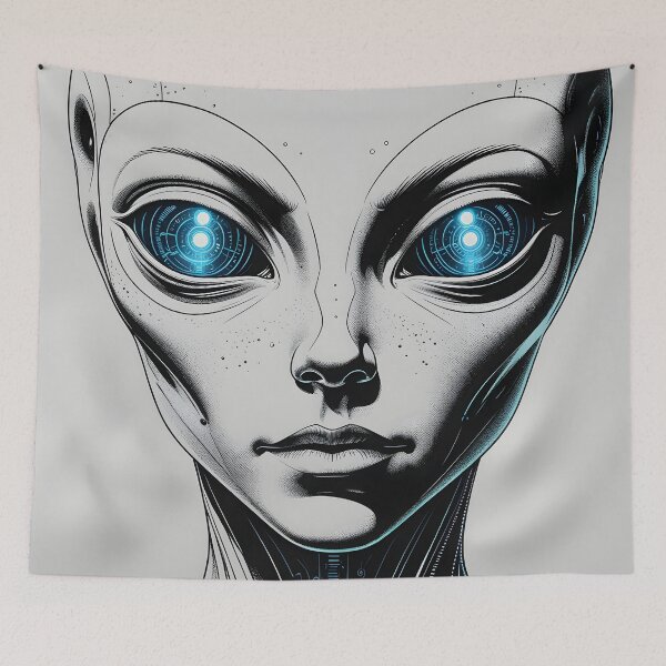 Item preview, The Blue-Eyed Watcher designed and sold by AlienInkvasion.