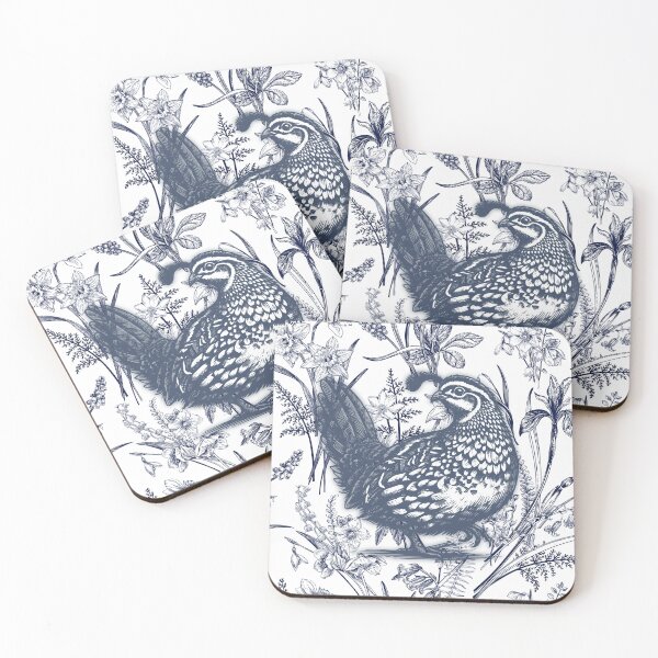 Item preview, Sabrina Farmer Art - Blue Toile Quail - Wildlife at Home  designed and sold by sabrinart42.