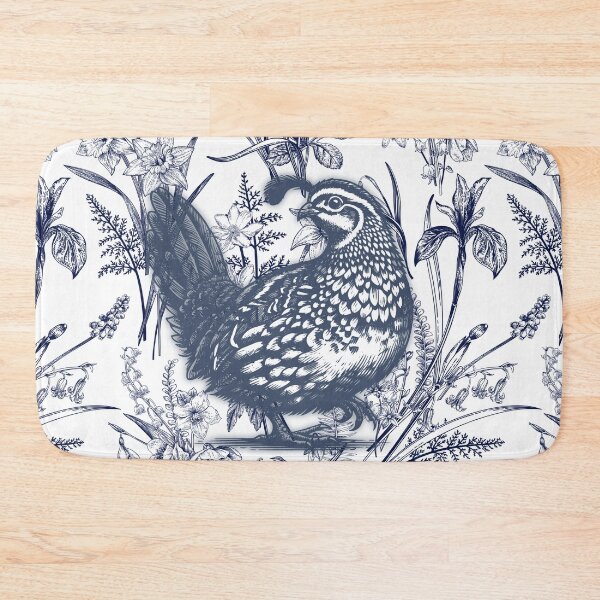 Item preview, Sabrina Farmer Art - Blue Toile Quail - Wildlife at Home  designed and sold by sabrinart42.
