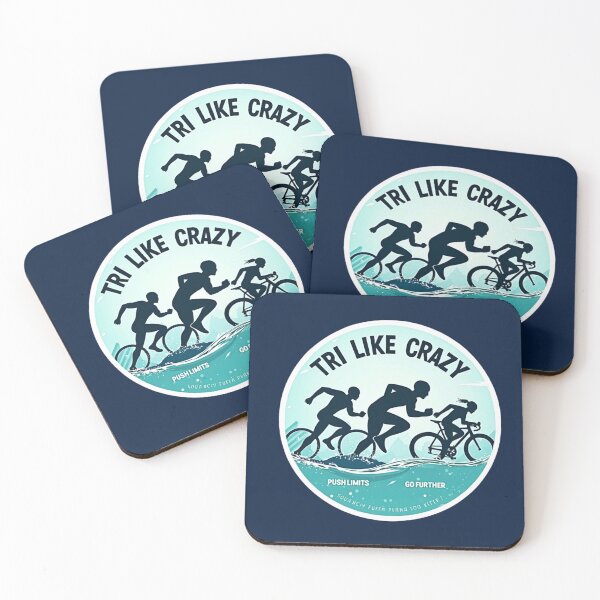 Item preview, “Tri Like Crazy” – High-Energy Triathlon Motivation Sticker designed and sold by Triathlongram.