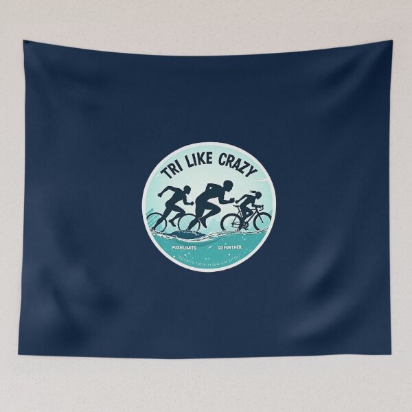 Item preview, “Tri Like Crazy” – High-Energy Triathlon Motivation Sticker designed and sold by Triathlongram.