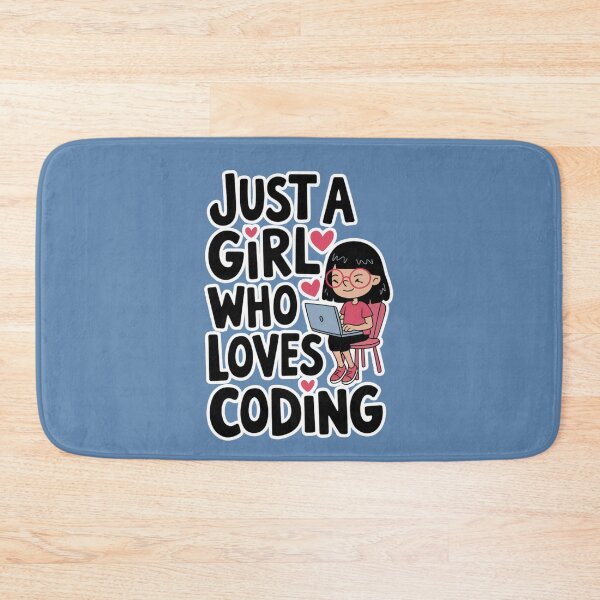 Item preview, Just A Girl Who Loves Coding designed and sold by ZooStateofMind.