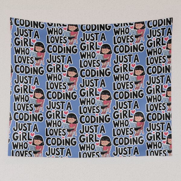 Item preview, Just A Girl Who Loves Coding designed and sold by ZooStateofMind.