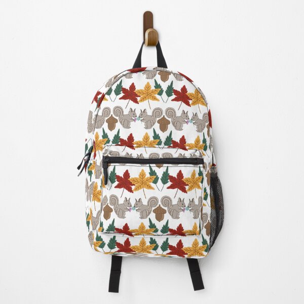 Item preview, Cute Autumn Squirrels – Whimsical Woodland Animal Pattern with Acorns, Flower & Fall Leaves designed and sold by Studio Delulu.
