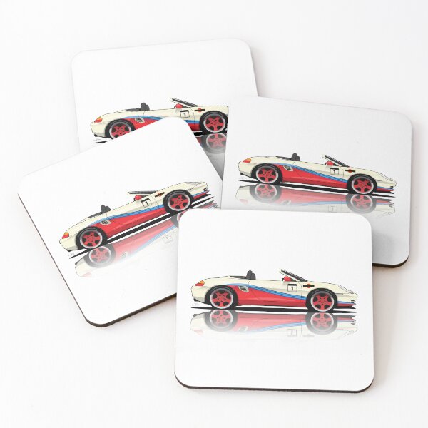 Item preview, Copy of Porsche 986 Boxster classic illustration red reflection designed and sold by blackdogshop.