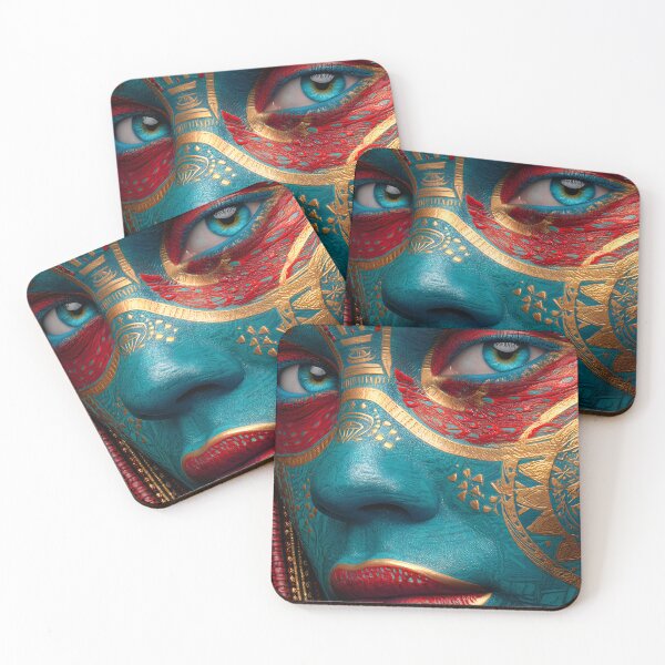 Item preview, Vibrant Artistic Face with Intricate Patterns designed and sold by Artessie.
