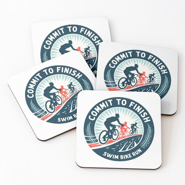 Item preview, "Commit to Finish" – Triathlon Motivation Sticker designed and sold by Triathlongram.