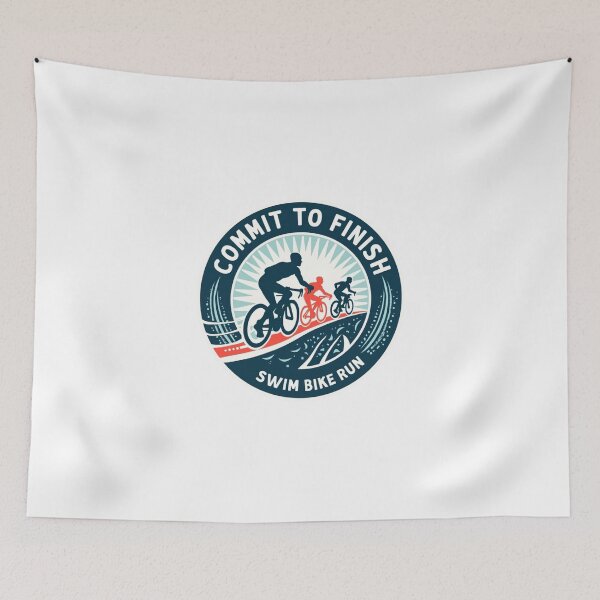 Item preview, "Commit to Finish" – Triathlon Motivation Sticker designed and sold by Triathlongram.