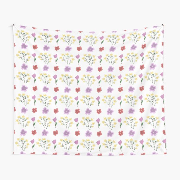 Item preview, Floral Garden Pattern – Pink, Red, and Purple Flowers Design designed and sold by Studio Delulu.