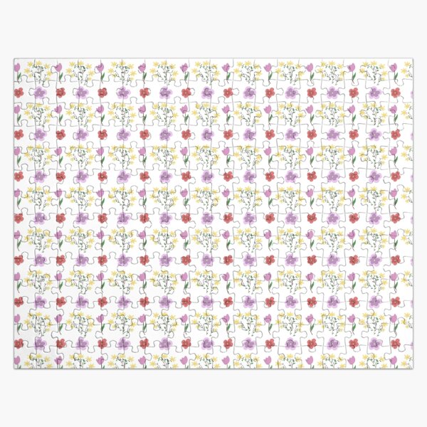 Item preview, Floral Garden Pattern – Pink, Red, and Purple Flowers Design designed and sold by Studio Delulu.