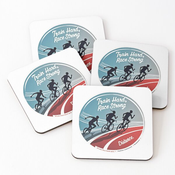 Item preview, Train Hard, Race Strong – Triathlon Motivation Sticker designed and sold by Triathlongram.