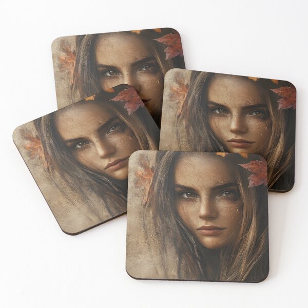 Item preview, Captivating Portrait Amid Autumn Leaves and Beauty designed and sold by Artessie.