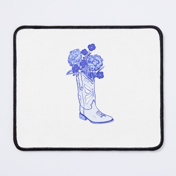 Item preview, Coquette blue cowgirl boot with flowers  designed and sold by rizdrawings.