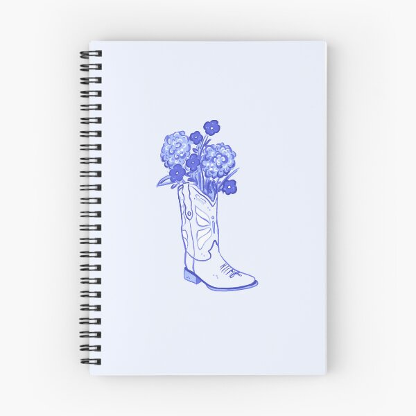 Item preview, Coquette blue cowgirl boot with flowers  designed and sold by rizdrawings.