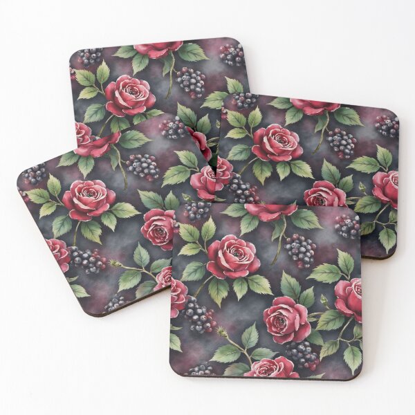 Item preview, Dark Floral Grapes and Blossoms Pattern designed and sold by highvibz72.