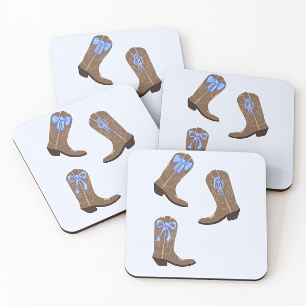 Item preview, Coastal cowgirl boots with coquette blue bows  designed and sold by rizdrawings.