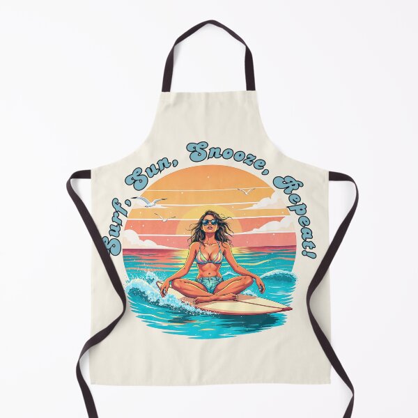 Item preview, Surf, Sun, Snooze, Repeat – Retro Surf Girl Tropical Sunset Design designed and sold by twilightprints.