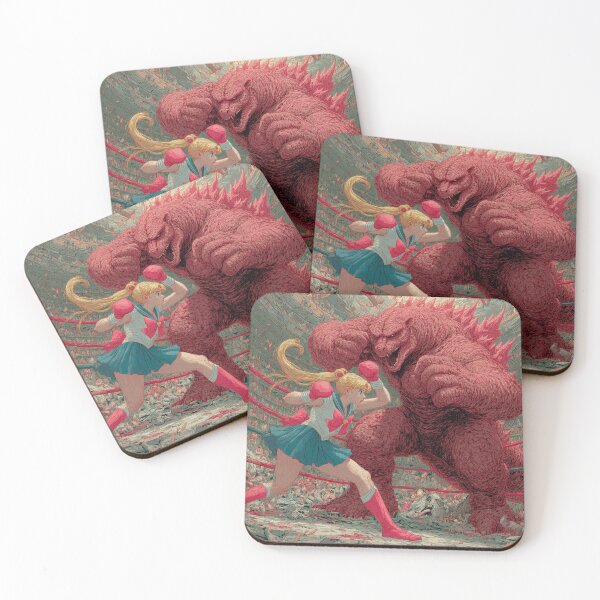 Item preview, Sailor Moon vs Godzilla Boxing Showdown designed and sold by pastel.moonwave.