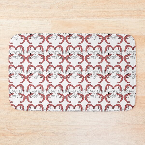 Item preview, Shrimp Couple in Love – Cute Red Shrimps with Top Hat, Bow, and Heart Whisk designed and sold by Studio Delulu.