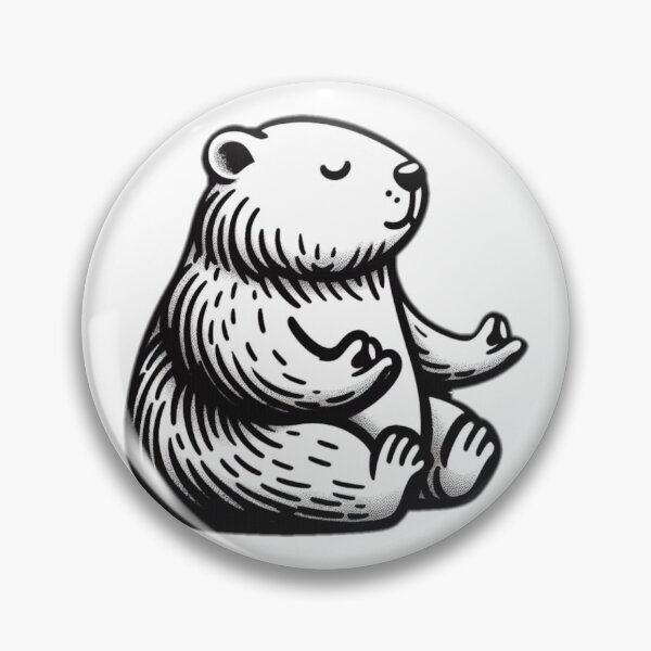 Item preview, animal, yoga, meditation, rodent, wombat designed and sold by strongSpiritEd.
