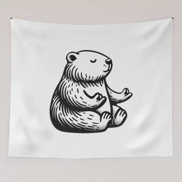 Item preview, animal, yoga, meditation, rodent, wombat designed and sold by strongSpiritEd.
