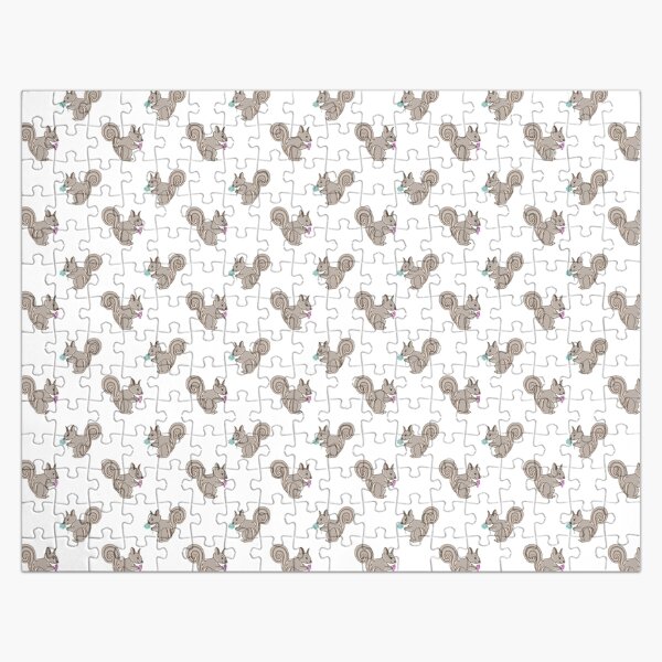 Item preview, Squirrels with Flower and Grapes – Woodland Animal Illustration designed and sold by Studio Delulu.