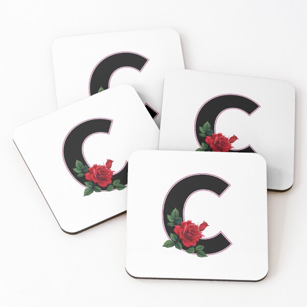 Item preview, Rose & Initial C Letter Design – Romantic Gift designed and sold by crevettedesign.
