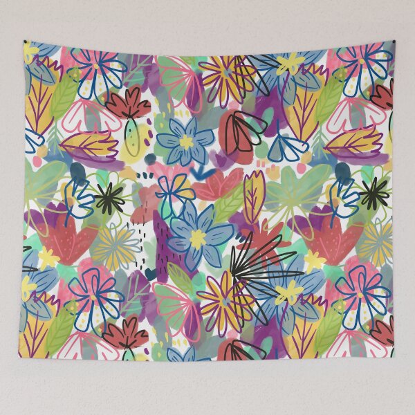 Item preview, happy flowers designed and sold by Tenuveoilustra.