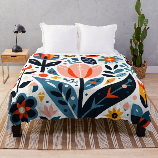 Item preview, Bold Folk Tulips and Flowers - Scandinavian Folk Art by heidiannemorris © designed and sold by FOLK ART FUSION by heidiannemorris.
