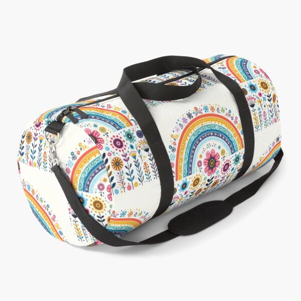 Item preview, Arching Rainbow Flowers - Scandinavian Folk Art by heidiannemorris © designed and sold by FOLK ART FUSION by heidiannemorris.